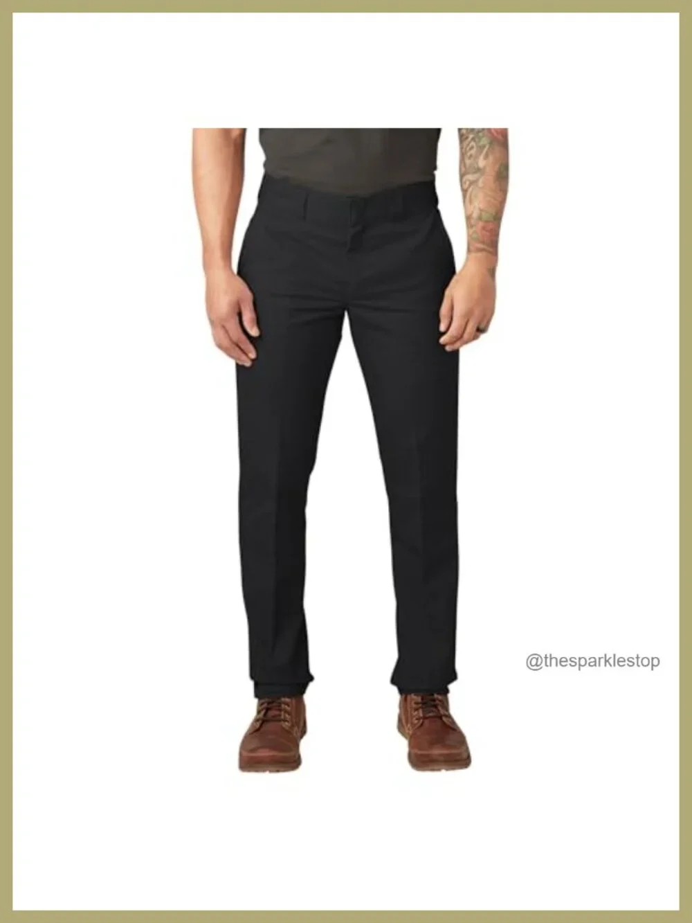 Dickies Men's Slim Fit Tapered Leg Work Pants with Multi-Use Pockets